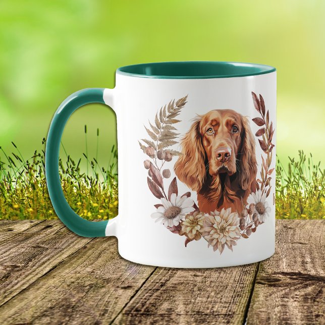 Irish Setter Dog Autumn Wreath Mug (Creator Uploaded)