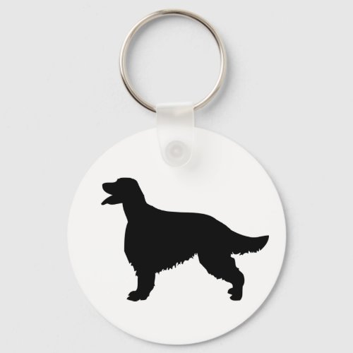Irish Setter dog black silhouette keychain