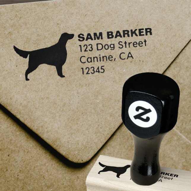 Irish Setter Dog Breed Silhouette Return Address Rubber Stamp (Creator Uploaded)