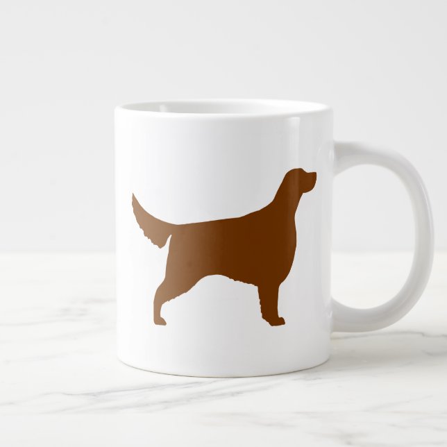 Irish Setter Dog Breed Silhouettes Giant Coffee Mug (Right)
