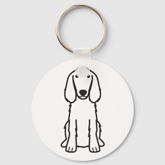 Irish Setter Dog Cartoon Keychain (Front)