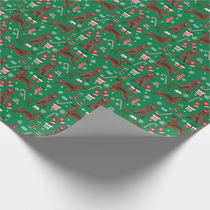 Irish Setter Dog Christmas holiday Wrapping Paper