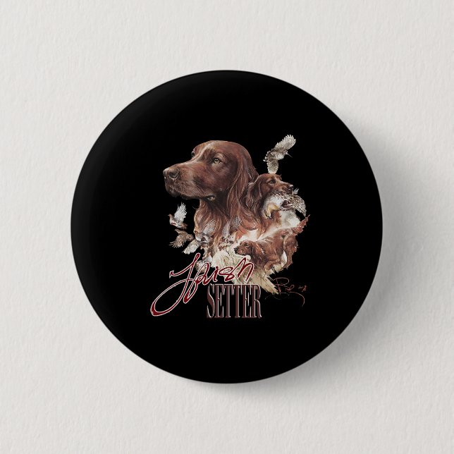 Irish Setter Dog Lovers  Button (Front)