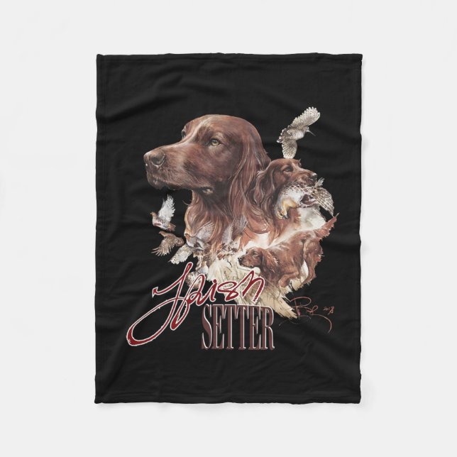Irish Setter Dog Lovers  Fleece Blanket (Front)