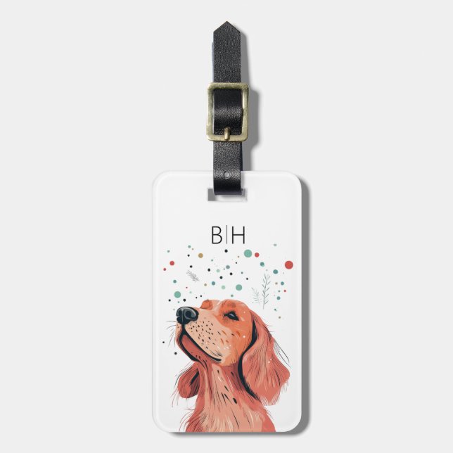 Irish Setter Dog Luggage Tag (Front Vertical)