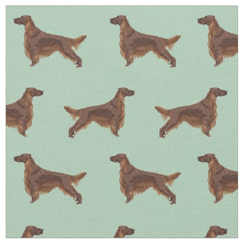 Irish setter dog mint fabric