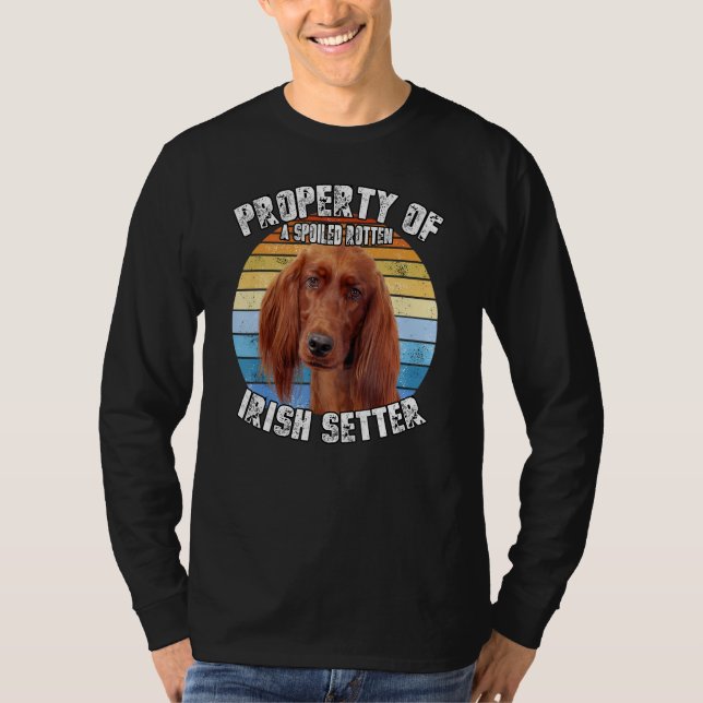 Irish Setter Dog Retro Property Of T-Shirt (Front)