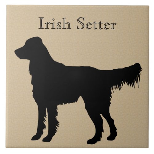Irish Setter Dog Silhouette Tile