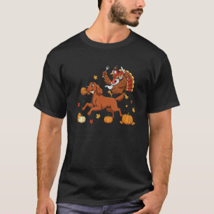 Irish Setter Dog Turkey Autumn Thanksgiving Womens T-Shirt