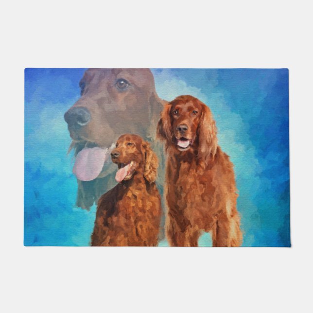 Irish Setter Dogs collage Doormat (Front)
