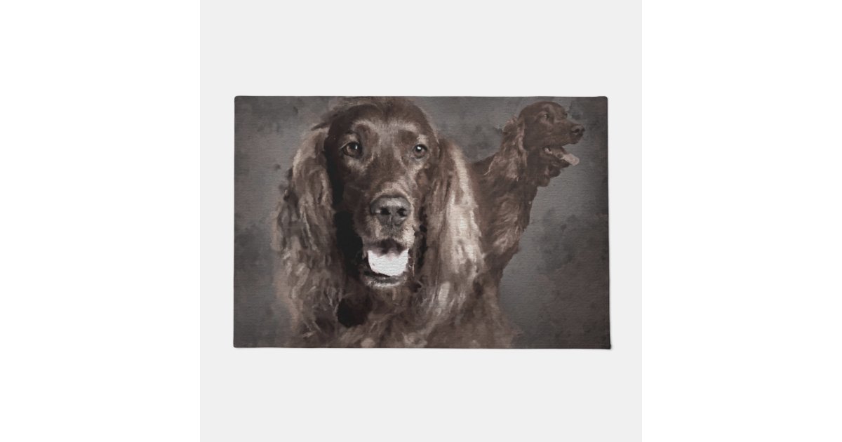 Irish Setter Dogs Digital Art Doormat