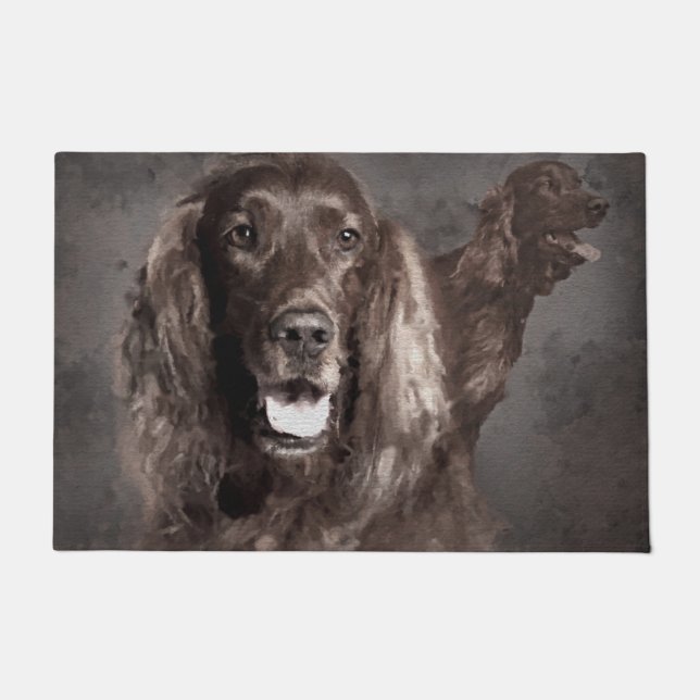 Irish Setter Dogs Digital Art Doormat (Front)