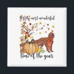 Irish Setter Fall Pumpkins Autumn Leaf Tree  Magnet<br><div class="desc">Irish Setter Fall Pumpkins Autumn Leaf Tree</div>