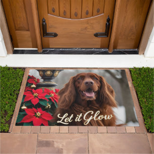 Irish Setter Festive Holiday Christmas Doormat