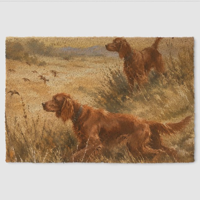  Irish Setter   Fiber Doormat (Front)