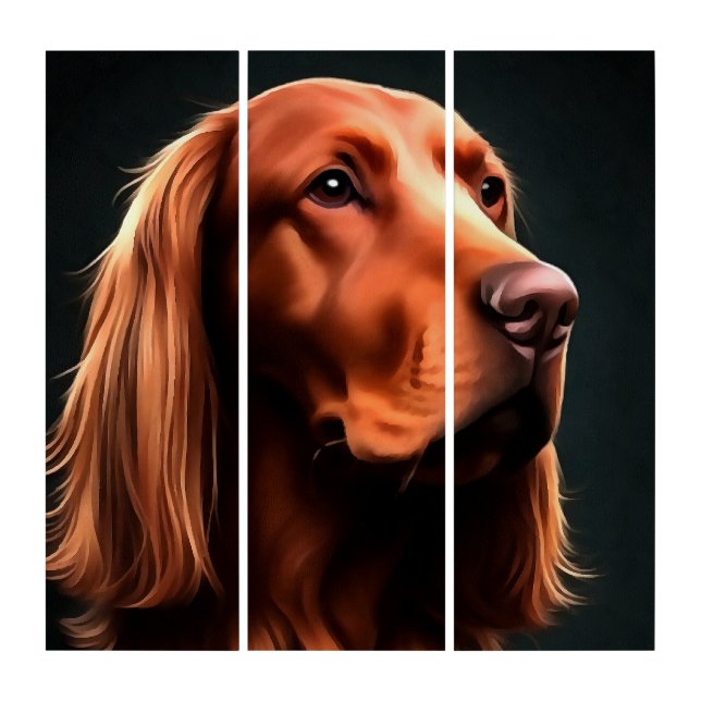 Irish Setter Fine Art Pet Portrait (Front)