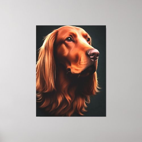 Irish Setter Fine Art Pet Portrait Canvas Print