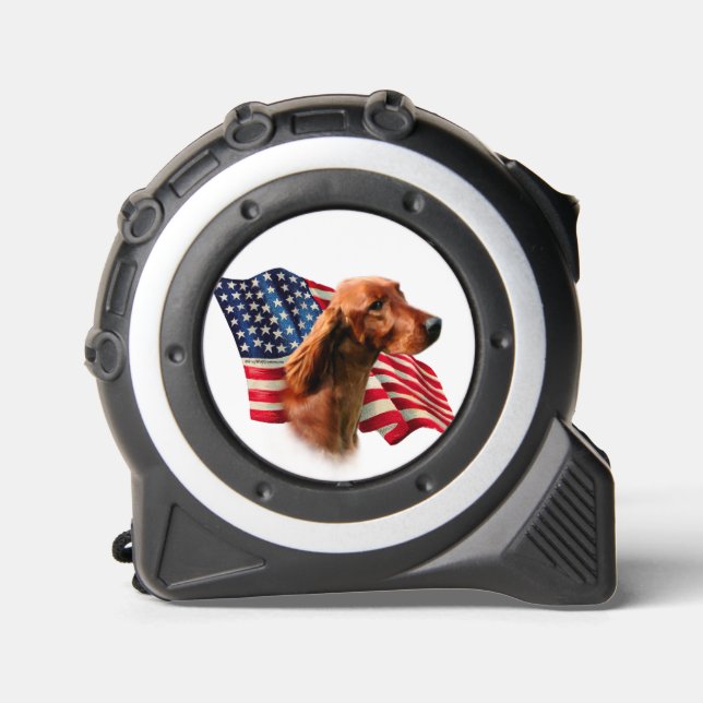 Irish Setter Flag Tape Measure (Front)