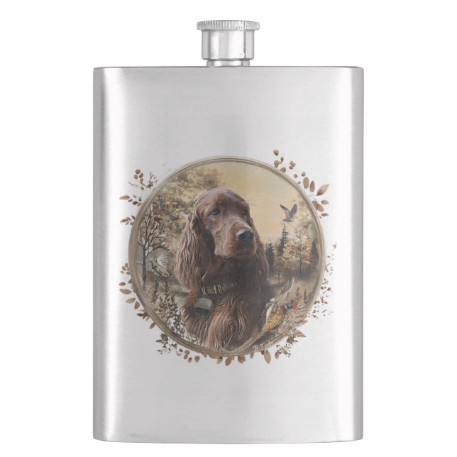  Irish  Setter Flask (Front)