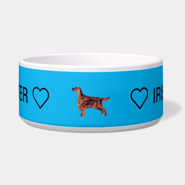 Irish Setter Food or Water Bowl (Front)