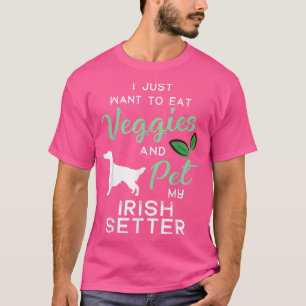 Irish Setter Funny Vegan Dog Lover Owner Xmas Birt T-Shirt