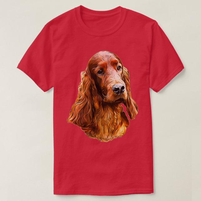 Irish Setter Glamorous Dog  T-Shirt (Design Front)