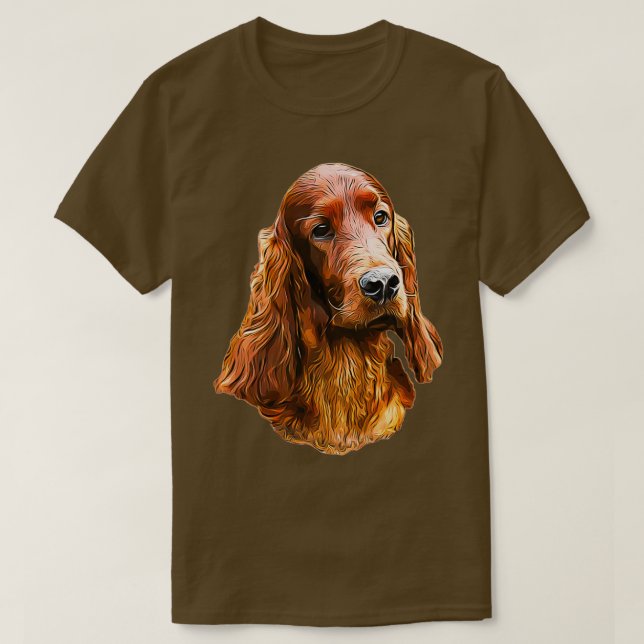 Irish Setter Glamorous Dog  T-Shirt (Design Front)