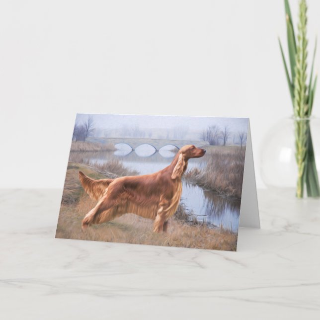 Irish Setter Greeting Cards (Front)