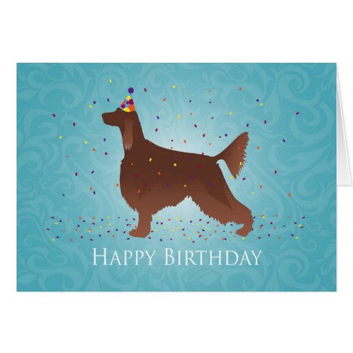 Irish Setter Happy Birthday Design Card | Zazzle