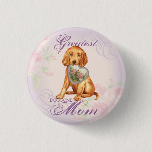 Irish Setter Heart Mom Button