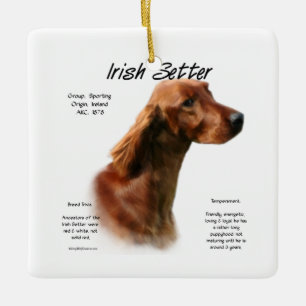 Irish Setter History Design Ceramic Ornament