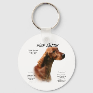 Irish Setter History Design Keychain