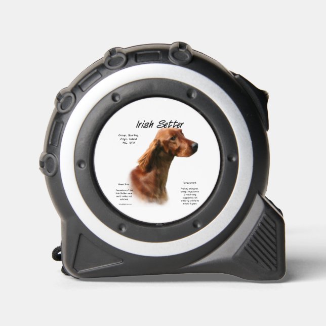 Irish Setter History Design Tape Measure (Front)