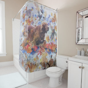 Irish Setter hunting Shower Curtain