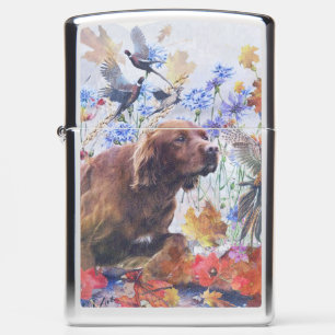 Irish Setter hunting Zippo Lighter