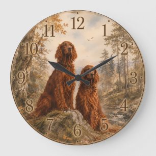 Irish Setter Large Clock