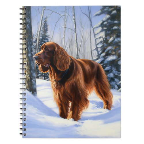 Irish Setter Let It Snow Christmas Notebook