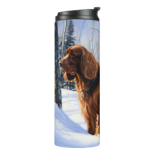 Irish Setter Let It Snow Christmas Thermal Tumbler