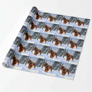 Irish Setter Let It Snow Christmas Wrapping Paper