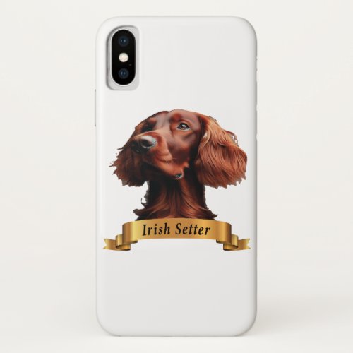 Irish Setter love friendly cute sweet dog iPhone XS Case