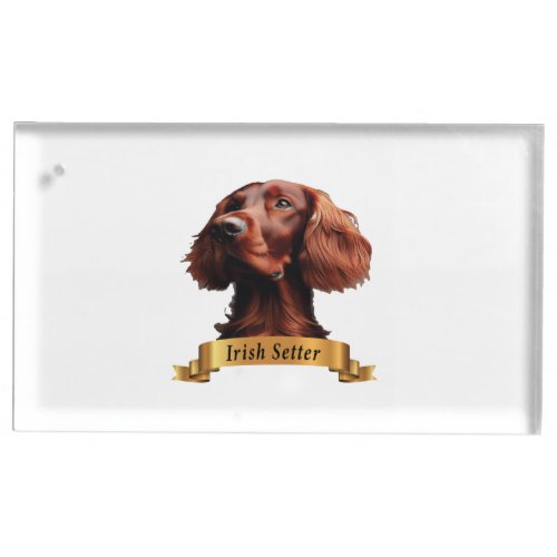 Irish Setter love friendly cute sweet dog Place Card Holder