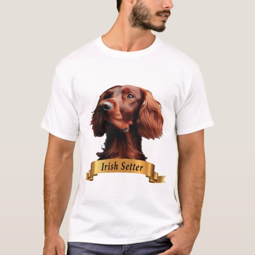 Irish Setter love friendly cute sweet dog T_Shirt
