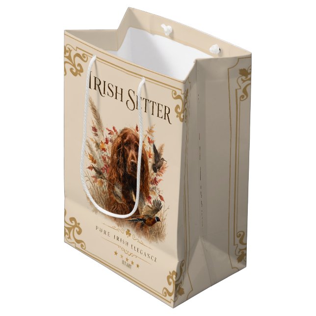 Irish Setter Medium Gift Bag (Front Angled)