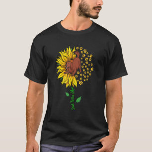 Irish Setter Mom Cute Sunflower Dog Paws Lover Mot T-Shirt