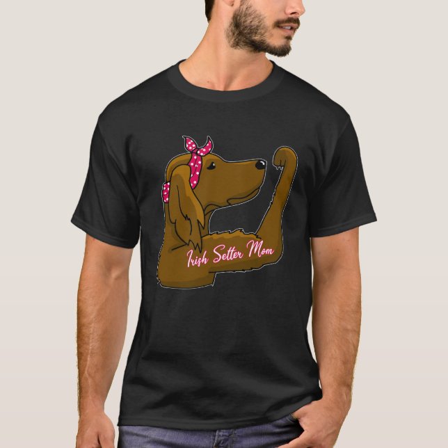 Irish Setter Mom Tattoo  Bully Dog Owner Mother T-Shirt (Front)