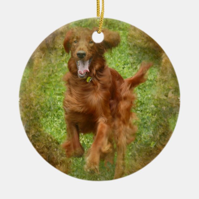 Irish Setter Ornament (Front)