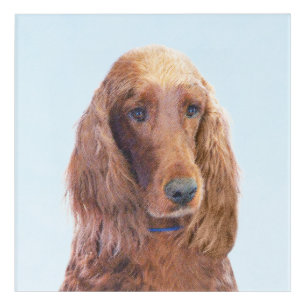 Irish Setter Painting - Cute Original Dog Art