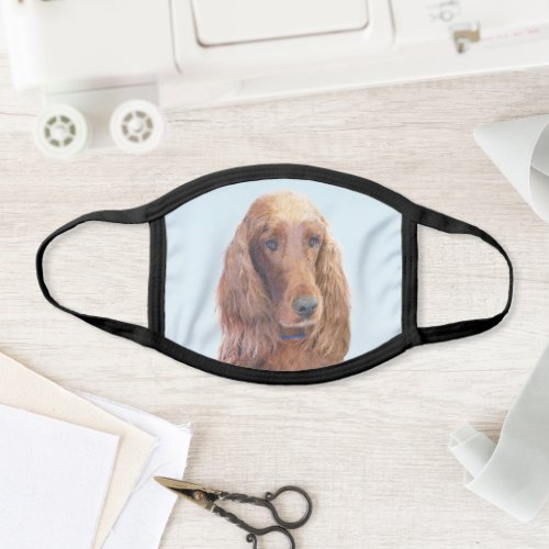 Irish Setter Painting _ Cute Original Dog Art Face Mask