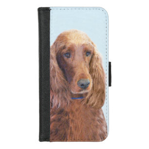 Irish Setter Painting - Cute Original Dog Art iPhone 8/7 Wallet Case