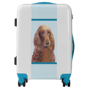 Irish Setter Painting - Cute Original Dog Art Luggage